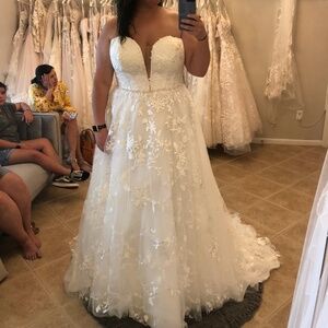 Lace corset wedding dress